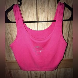 Hot Pink Mushroom Crop Top